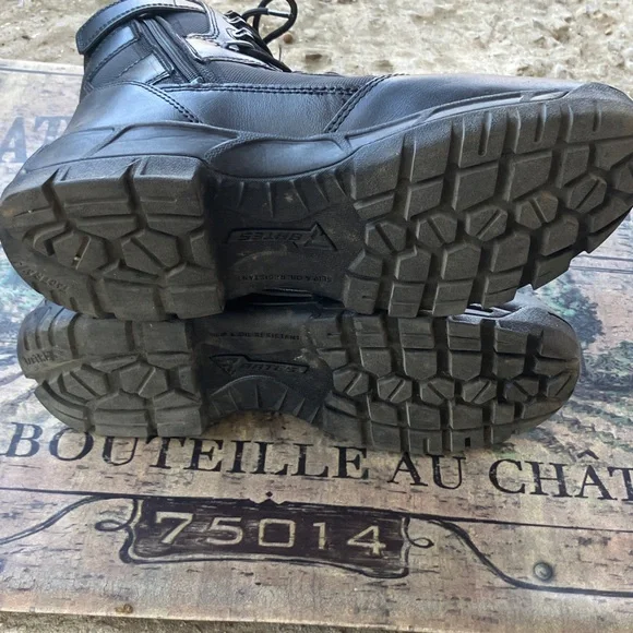 Bates Men's Black Lace-Up Combat Boots - Picture 5 of 6